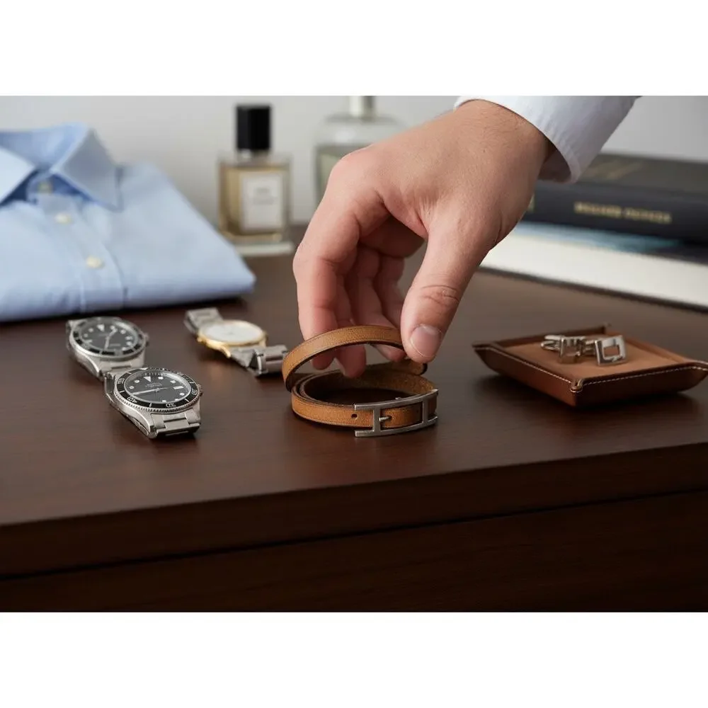 Authentic Hermes Hapi 3 Leather Bracelet w/ Box